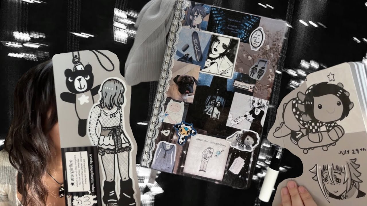 ★ decorating my dream sketchbook ★ grey toned paper 