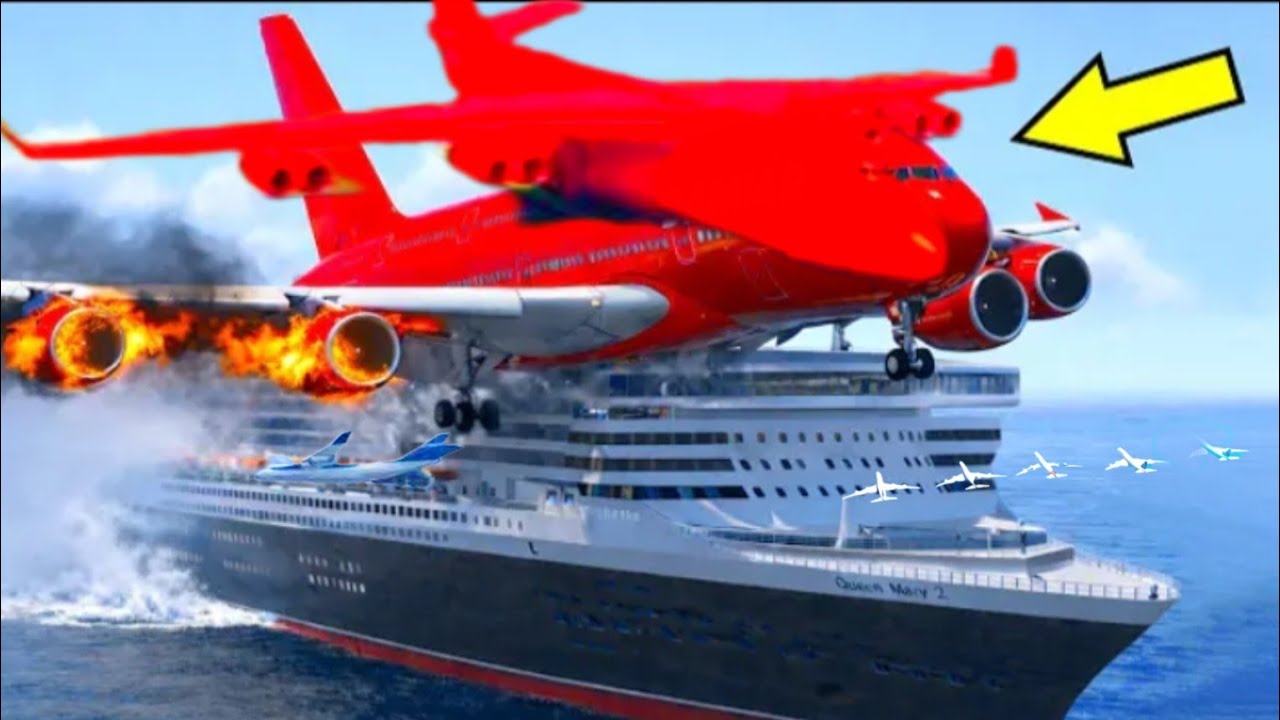 Airplane Crashes Into Another Airplane Mid-Air In GTA 5