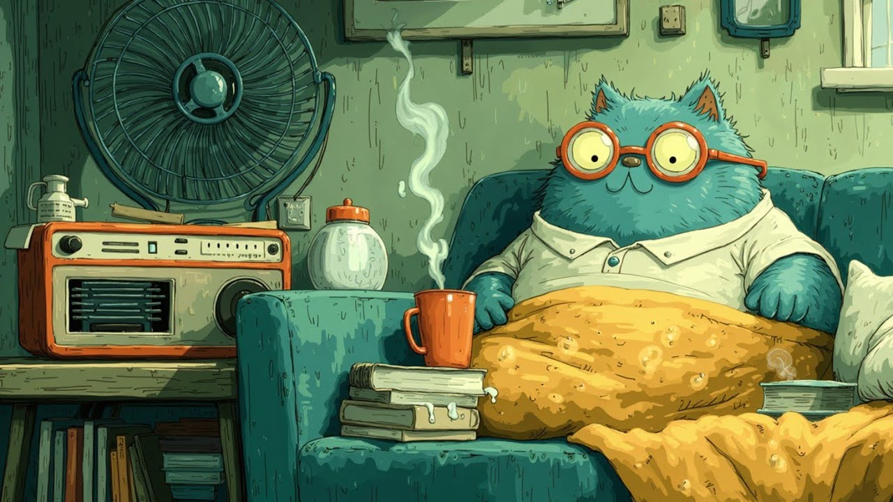 Лоу-фай чилл биты и звуки дождя | Уютная музыка для учебы, концентрации и релаксации