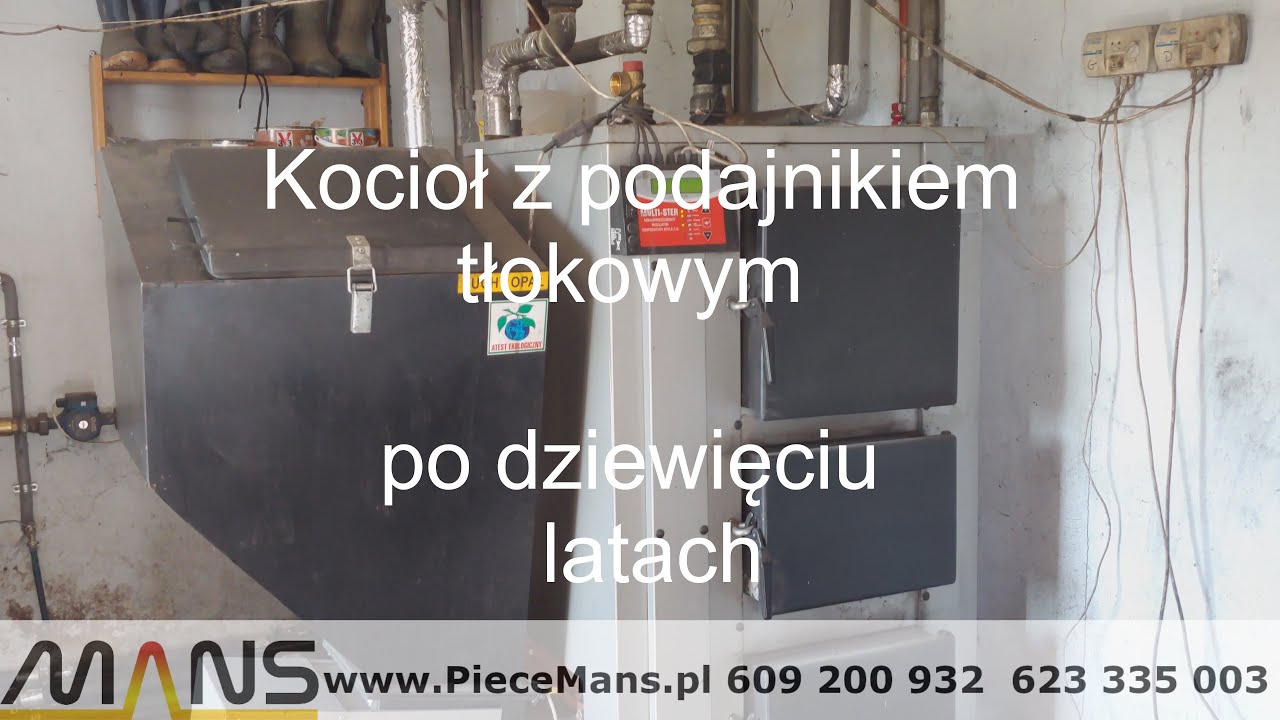 Serwis pieca po 9 latach, Kocioł z podajnikiem tłokowym