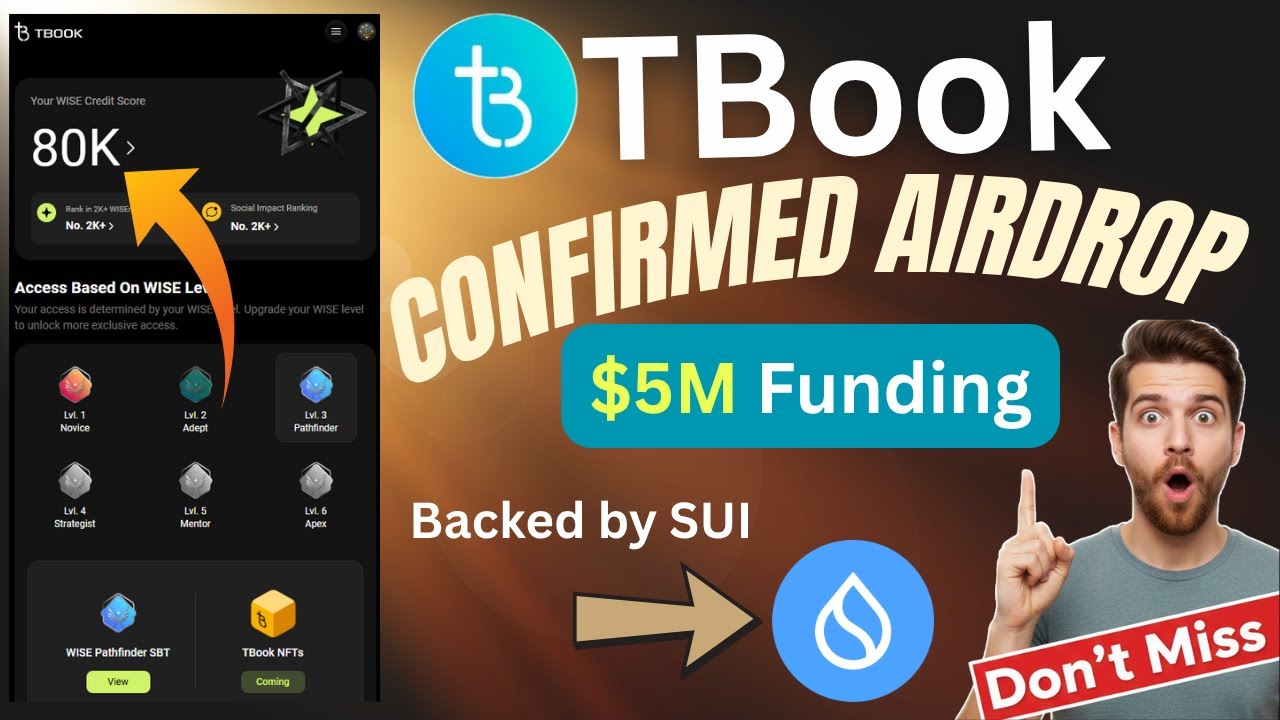 TBook Airdrop Guide | $5M Funding & Backed By Sui | New Testnet Airdrop