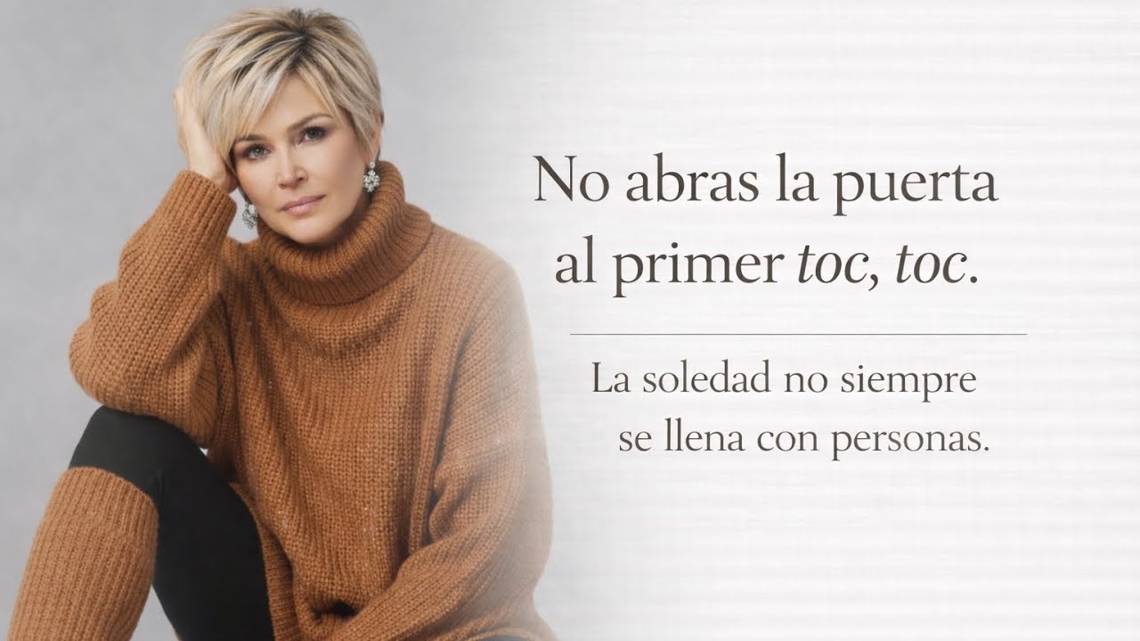 La soledad no siempre se llena con personas!