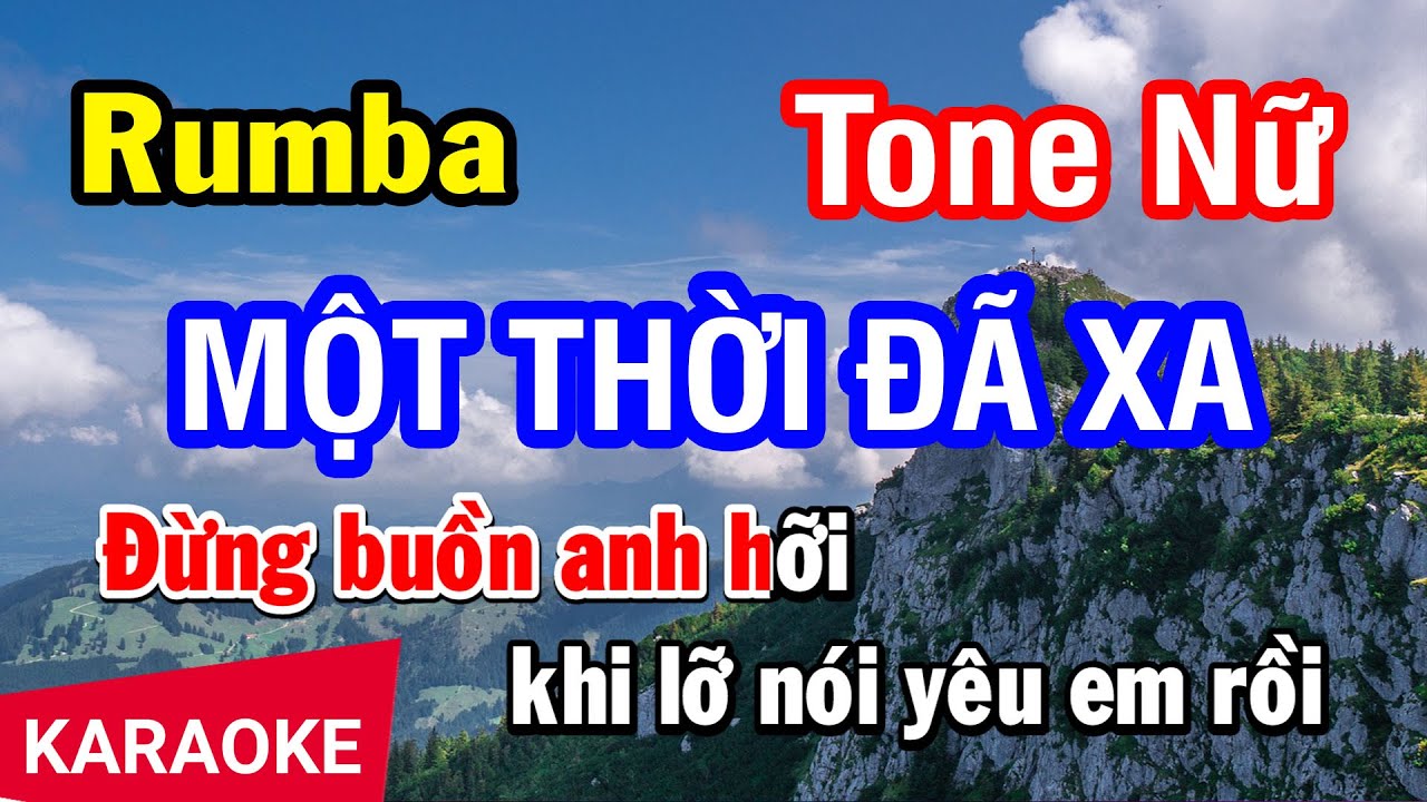 Karaoke Một Thời Đã Xa Tone Nữ Rumba Nhạc Sống | Nhan KTV