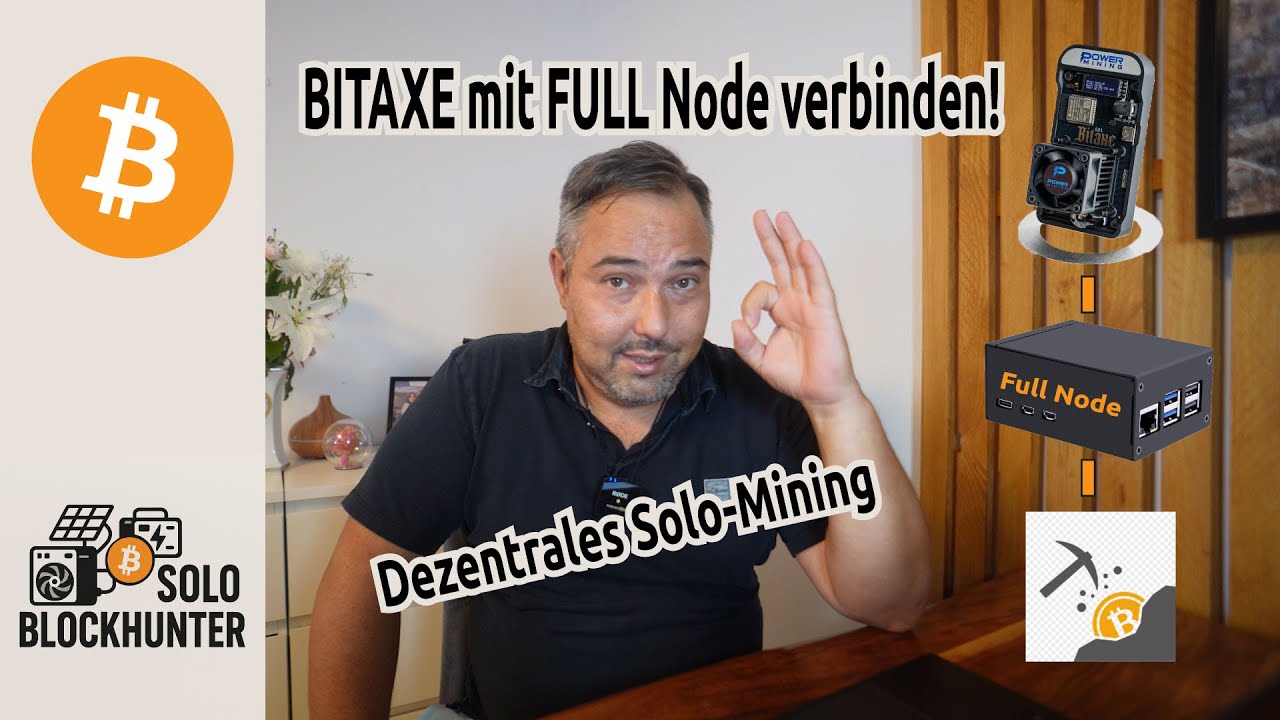 Bitaxe Gamma 601 Bitcoin Miner mit eigener Full Node verbinden! Absolut dezentrales Solo Mining!