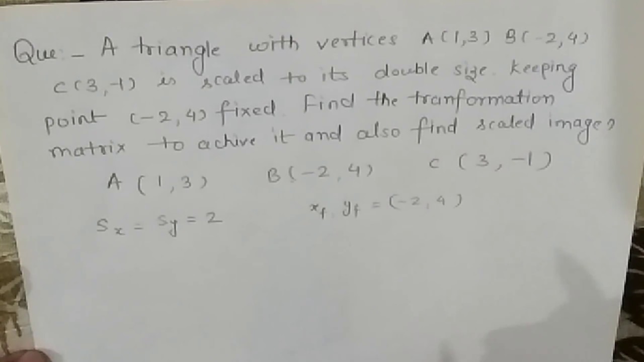 Numerical based on Fixed Point Scaling || composite transformation || computer graphics