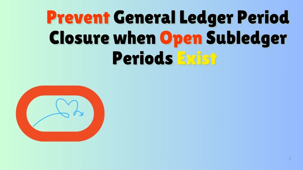 Oracle Cloud | PREVENT GENERAL LEDGER PERIOD CLOSURE WHEN OPEN SUBLEDGER PERIODS EXIST