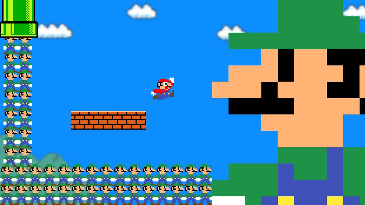 Super Mario Bros., but the Floor Is LUIGI...