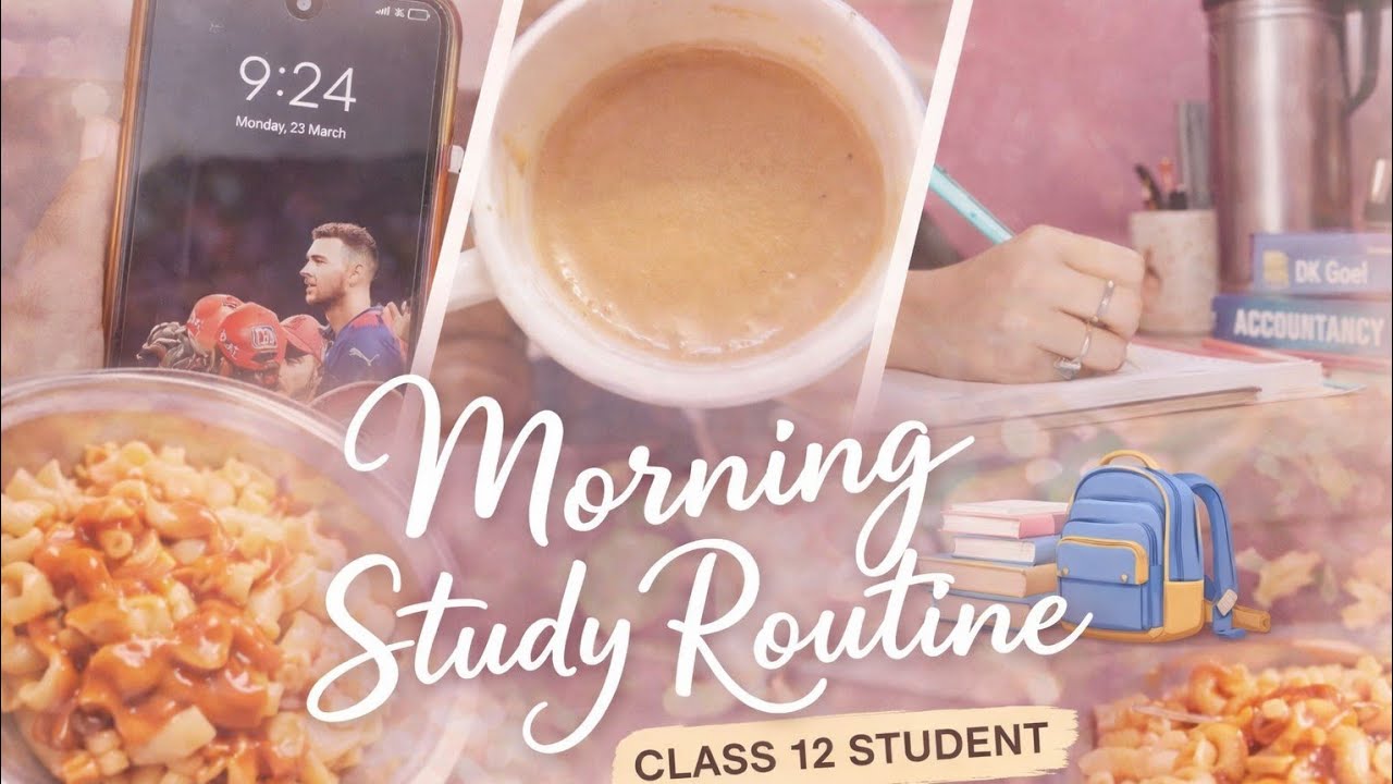 Realistic Morning study Routine | Class 12 Commerce Student 📚✨
