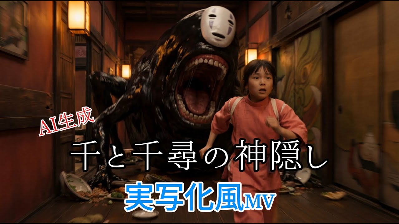 千と千尋の神隠し　実写化風ストーリーMV　※AI生成