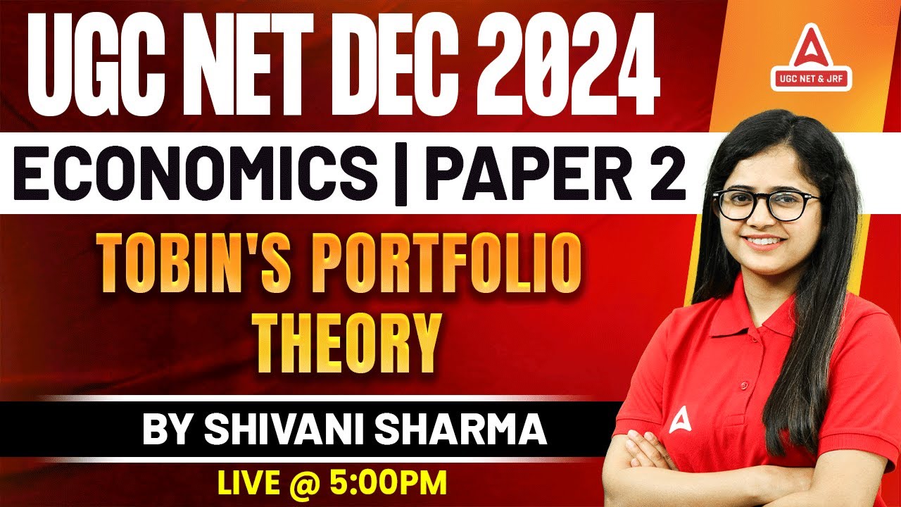 UGC NET Economics Paper 2 | Tobin's Portfolio Theory