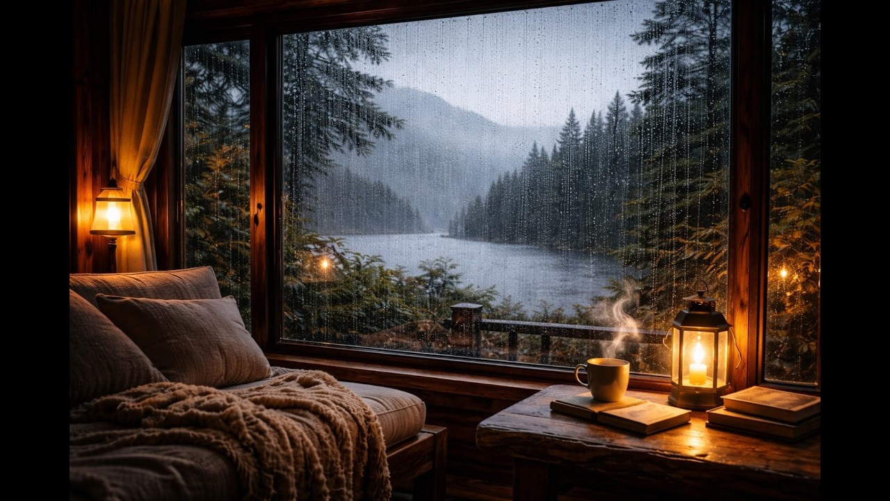 Sleep Better On A Rainy Day | The Soft Sound of Rain on The Window Makes You Free Your Mind & Relax