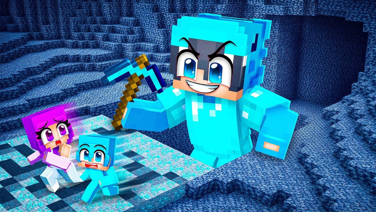 Minecraft Ama Moni 1.000.000 Elmas Kazıyor