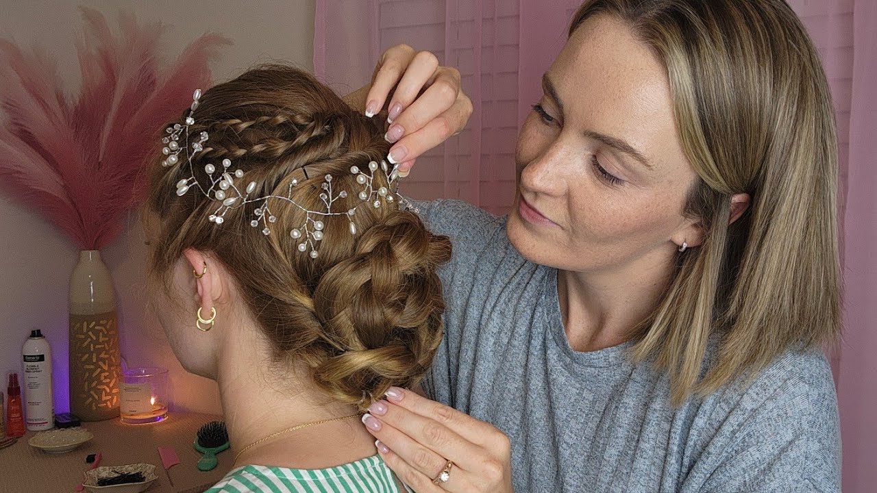 ASMR Perfectionist Bridal Hairstyle Consultation | Hair Braiding, Perfecting, Hair Jewelry Placement