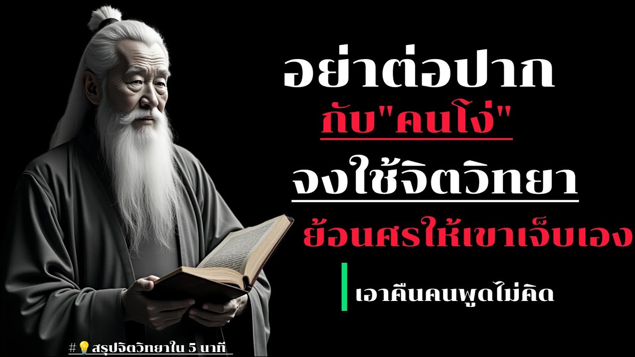 อย่าต่อปากกับคนโง่จงใช้จิตวิทยาย้อนศรให้เขาเจ็บเอง|สรุปจิตวิทยาใน 5 นาที|