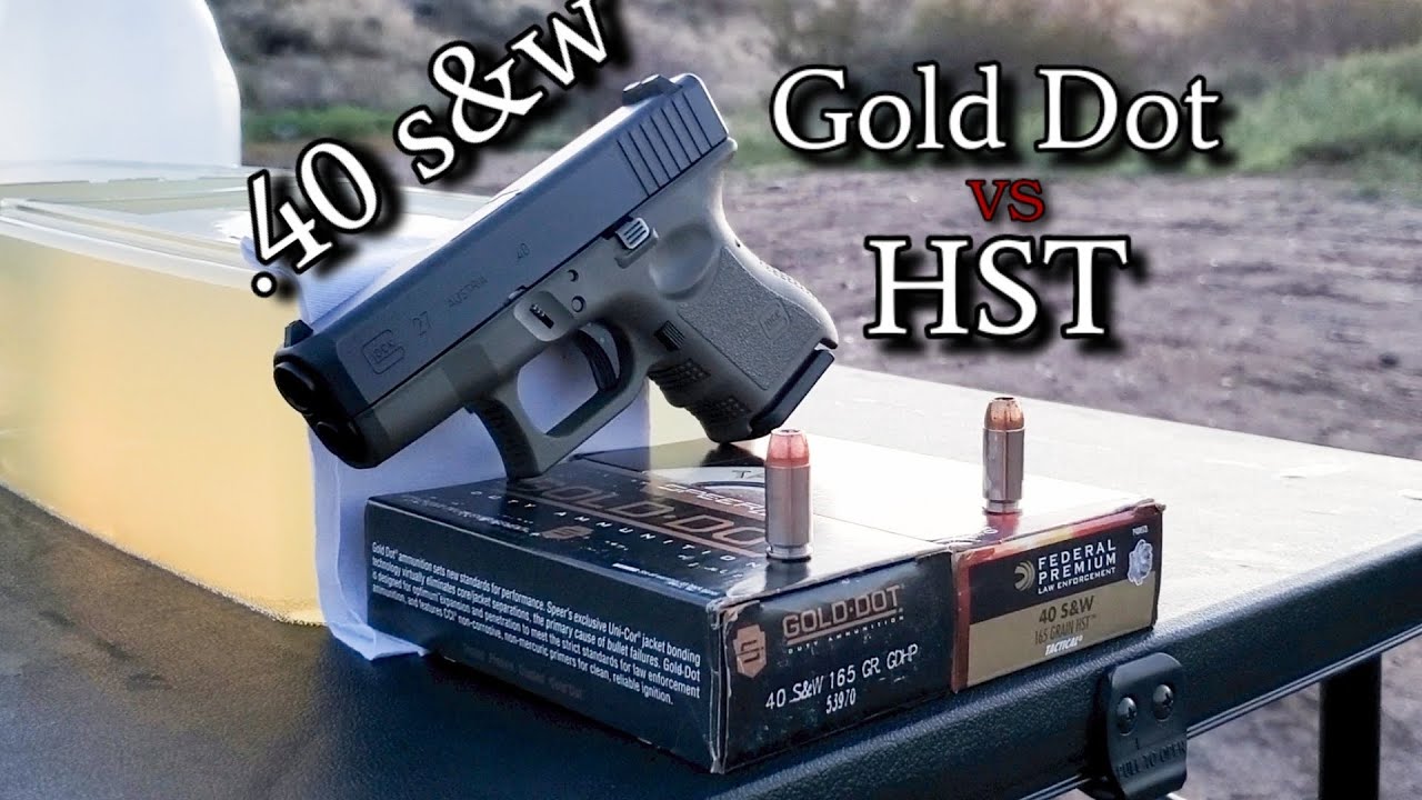 .40 s&w (Speer Gold Dot VS Federal HST) Ballistics Gel Test