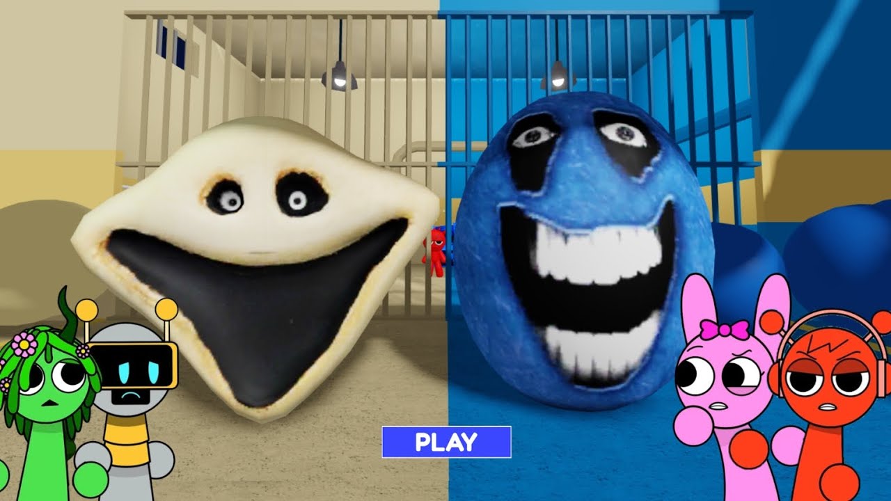 Sprunki Fun Bot & Pinki & Oren & Vineria Played Hungry Worm Vs Hungry Snake Prison Obby in ROBLOX