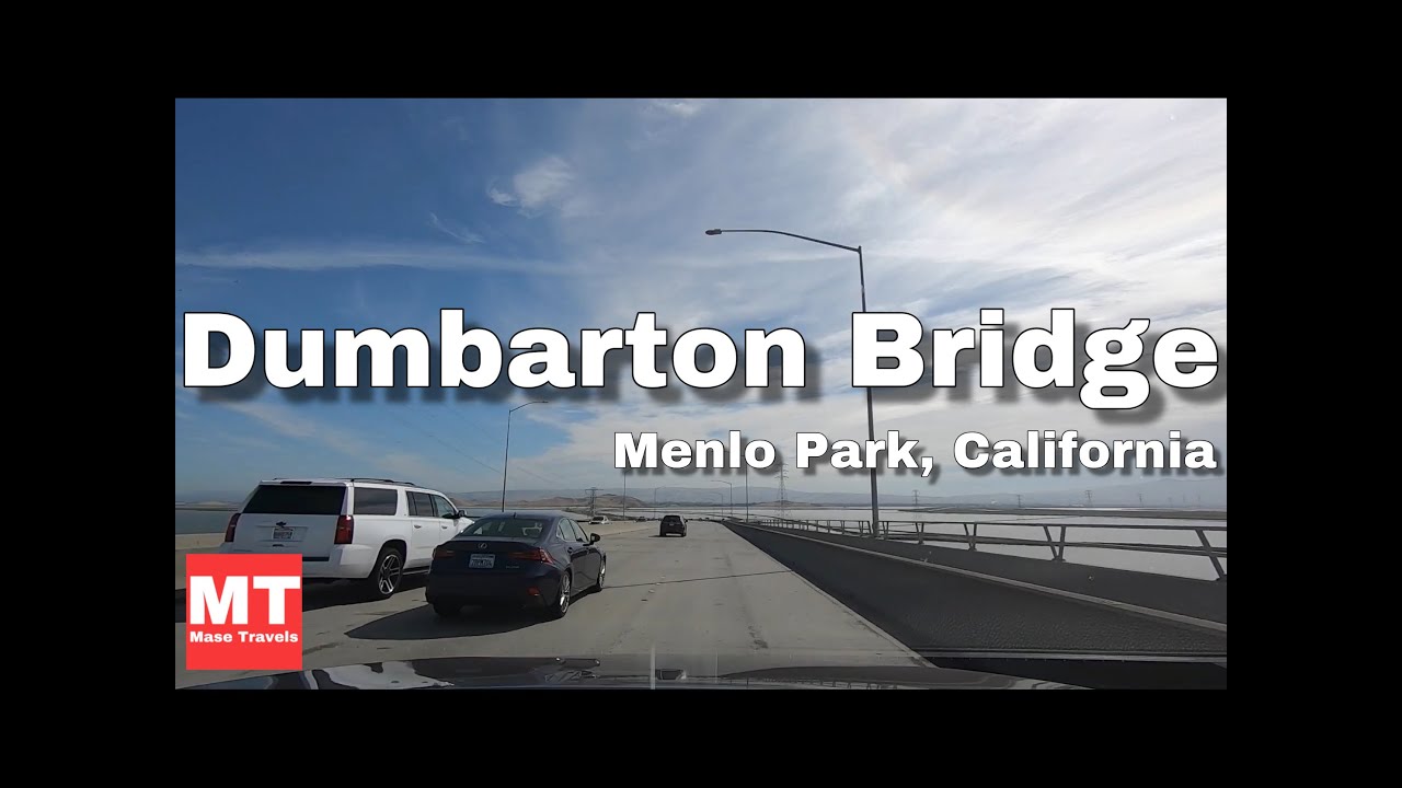 Dumbarton bridge - Menlo Park, California - Drive Tour USA 🏆