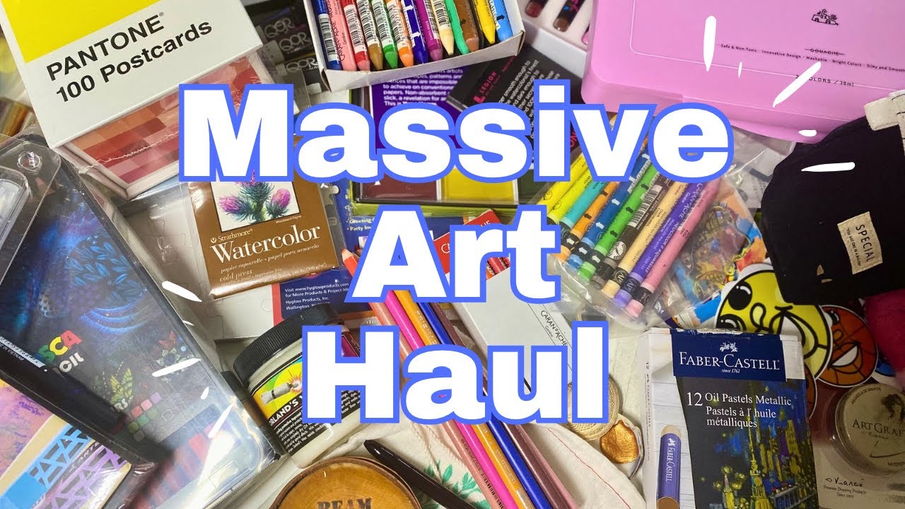 Massive Art Supplies Haul! Unboxing 3 Years of Art Supplies 🎨