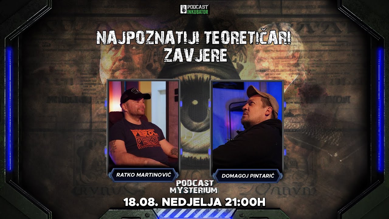 Podcast Mysterium #91 -  Pinta i Rale | NAJPOZNATIJI TEORETIČARI ZAVJERE | Jones, Icke, Maxwell...