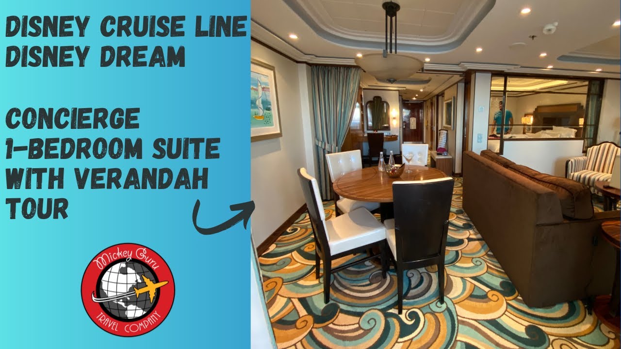 Disney Dream Concierge accessible 1-bedroom suite with verandah room tour.