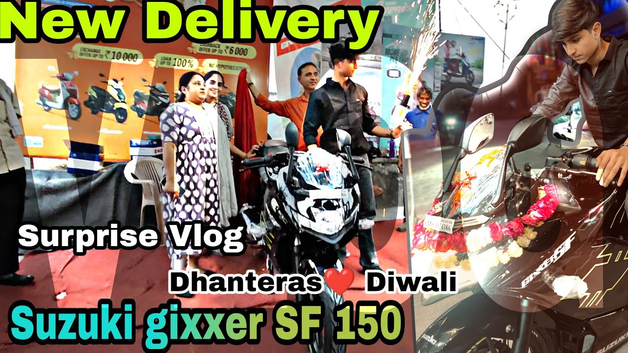 taking new delivery of Suzuki gixxer SF 150🔥🔥On Dhanteras ❤️| Suprise After 2years | Diwali Special
