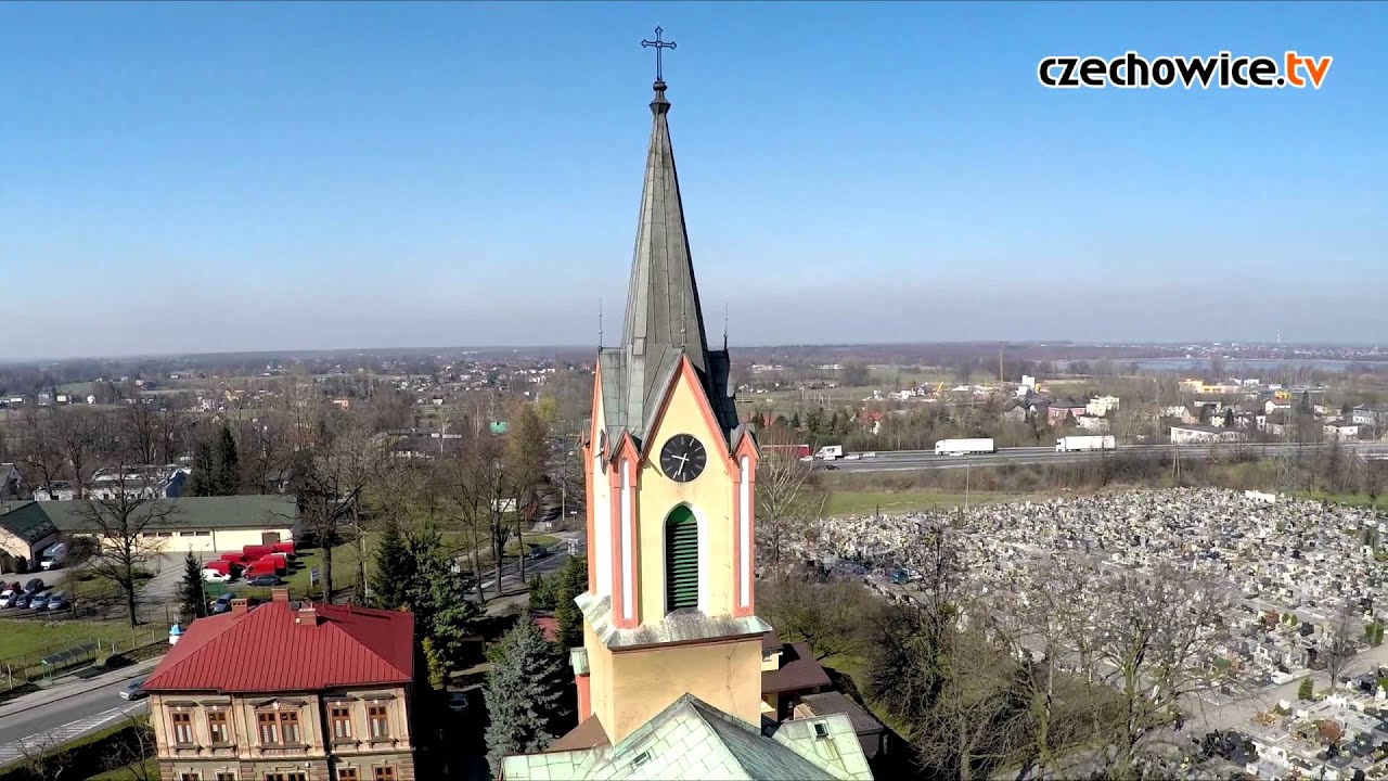 Parafia NMP Wspomożenia Wiernych w Czechowicach-Dziedzicach z lotu ptaka - wiosna 2016