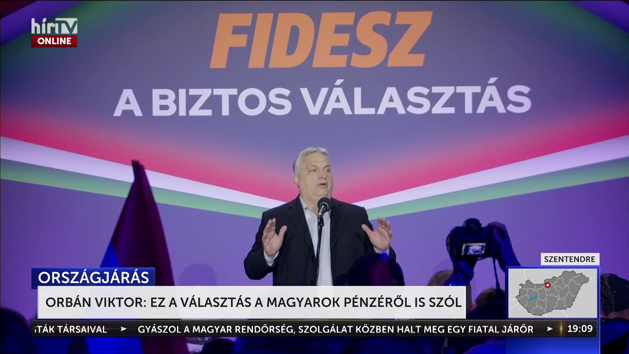 Orbán Viktor országjárása, Szentendre - élő közvetítés - HírTV