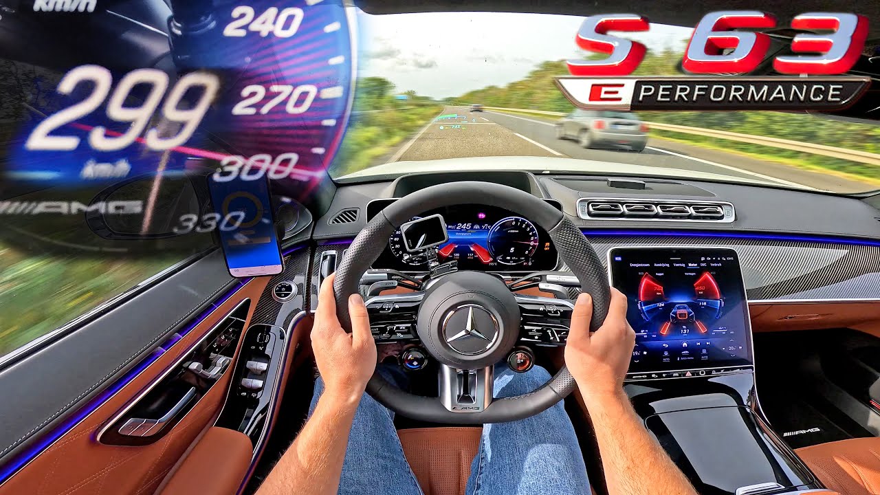 NEW! Mercedes AMG S63 E PERFORMANCE | TOP SPEED on AUTOBAHN