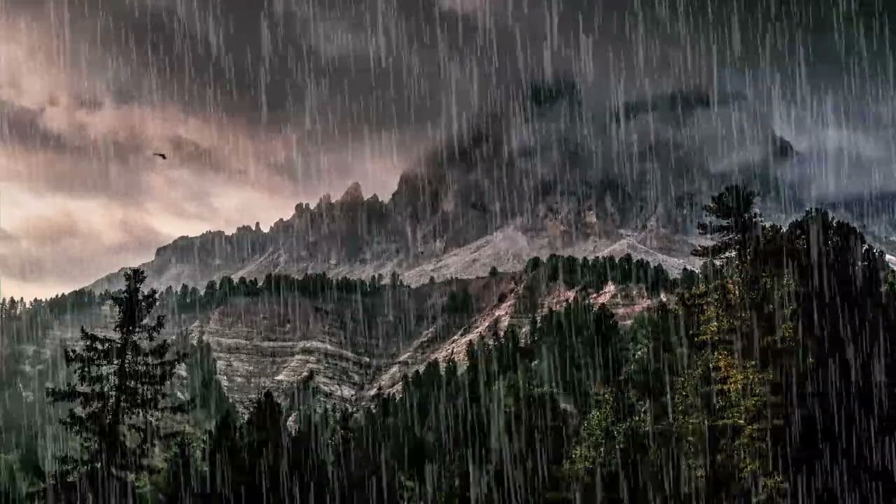 Perfect rain sound to relax sleep 🎧 Perfect rain in Himalayas, Asia