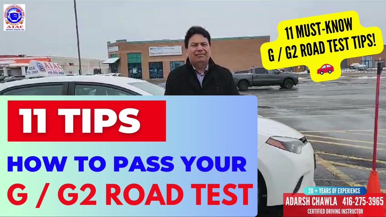 Road Test Tips to Pass G or G2 Test in Ontario - 11 Most Important Tips to Pass Driving Test - 2024