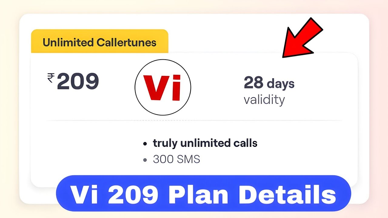 Vi 209 plan details | vi me 209 plan details | vi only data plans | vi recharge plan 2025