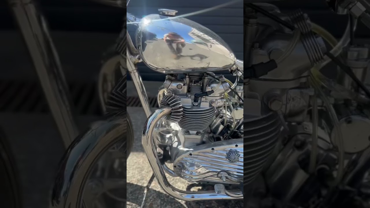 1950&rsquo;s Triumph Pre Unit Crusty Chrome Chopper #chopper #triumphchopper #triumphpreunit #chromebike