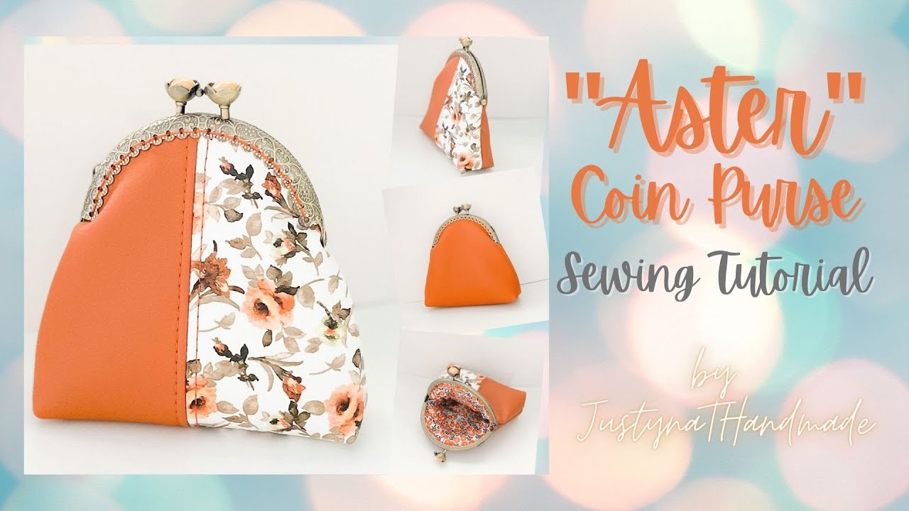Free Pattern | Aster Coin Purse | Sewing Tutorial | JustynaTHandMade