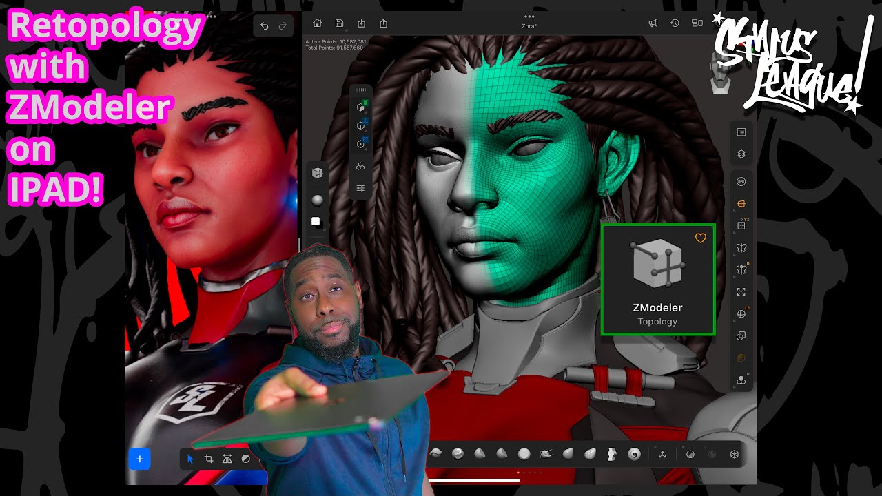 Mastering ZModeler on iPad: Retopology Tips & Detail Projection