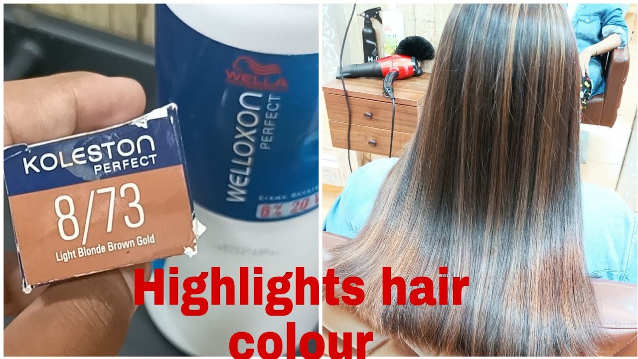Highlights hair colour/wella hair colour highlights/ in Hindi step by step