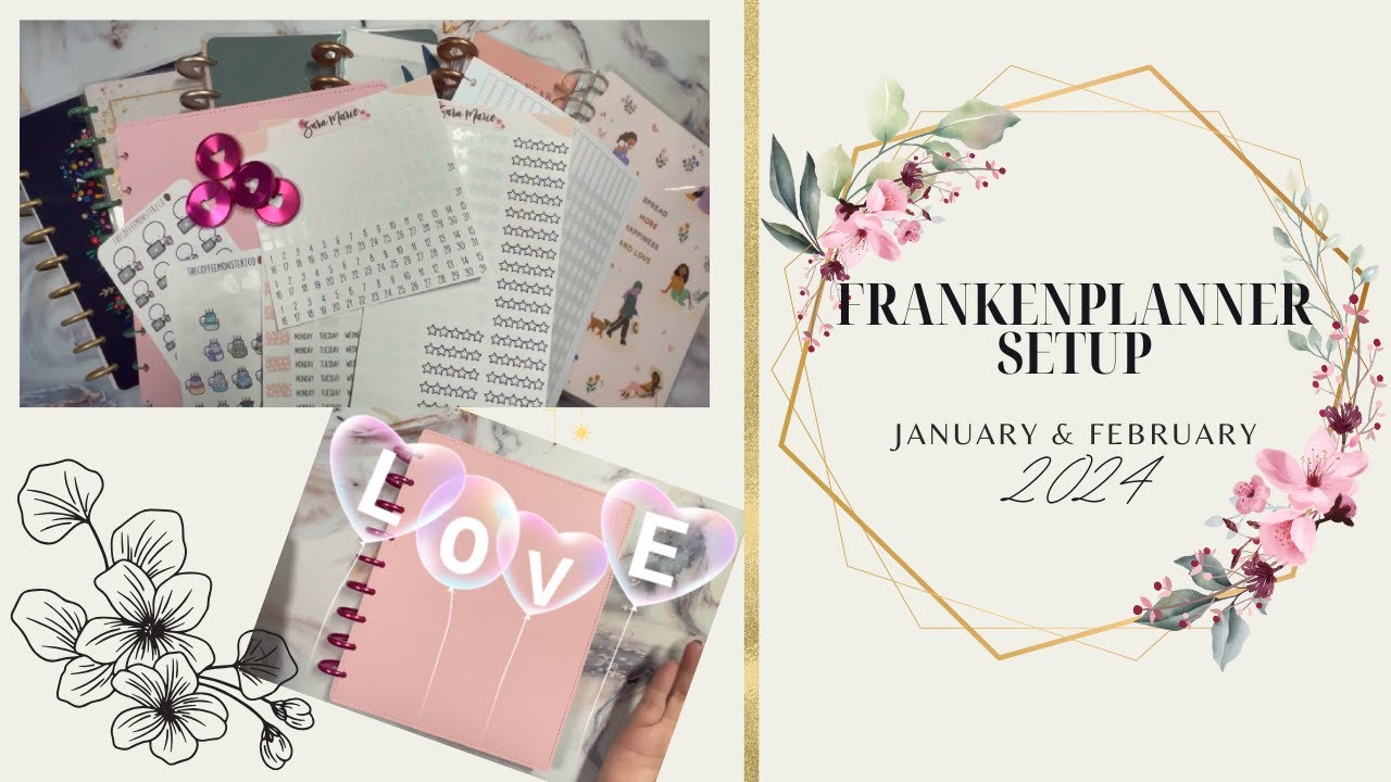 Frankenplanner 2024 | Setup With Me (SWM) | January & February | Happy Planner (Monthly Layout)