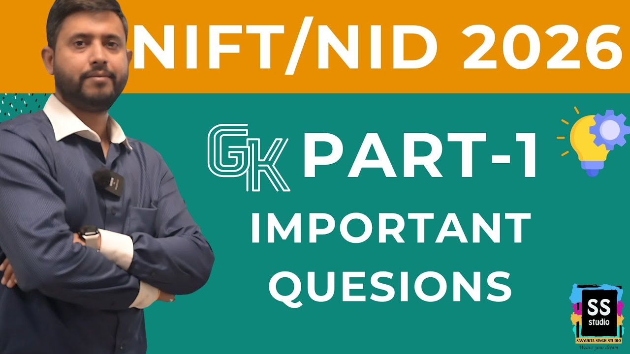 Important General Knowledge Questions for NIFT NID 2026 I PART - 1