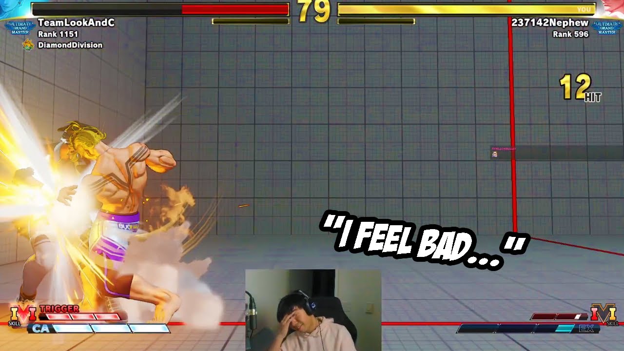 When the combo does so much damage you feel bad for your opponent...