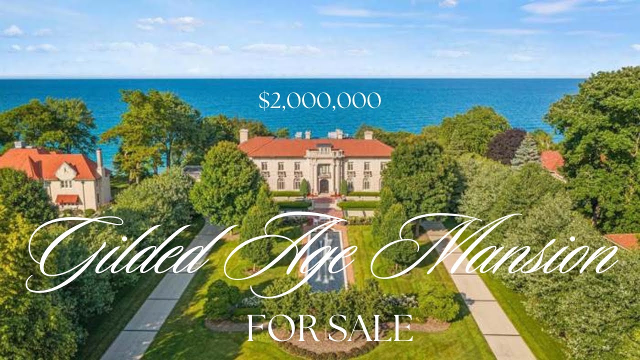 Breathtaking Waterfront Gilded Age Mansion for Sale.