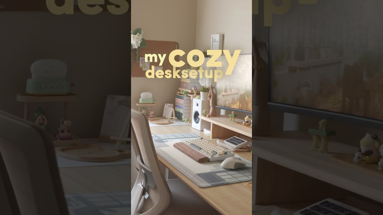 The best cozy desk setup guide 🪴#desksetup #cozygaming #gamingsetup #pcgaming #tiktok