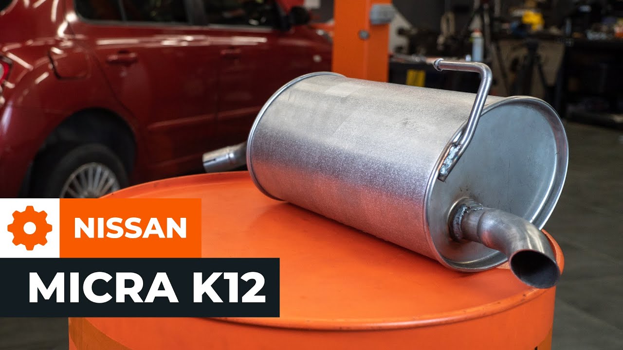 Så byter du bakre ljuddämpare på NISSAN MICRA K12 [AUTODOC-LEKTION]