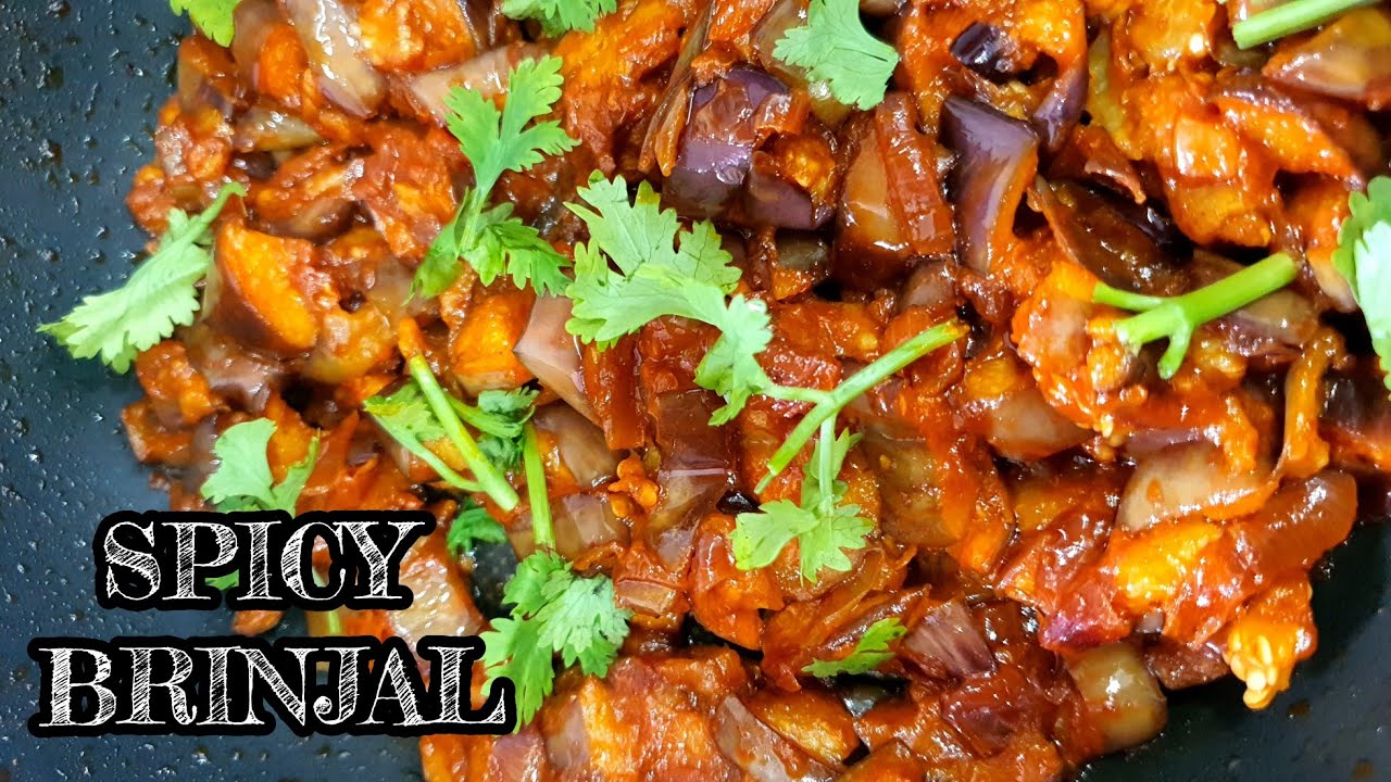 Spicy Brinjal Stir Fry / Sambal Terung / Kathirikai Peratal