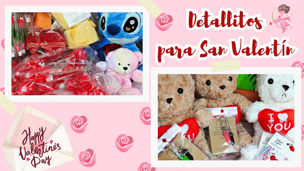 Preparándonos para San Valentín. Rosas, peluches, pulseras y bolsas transparentes