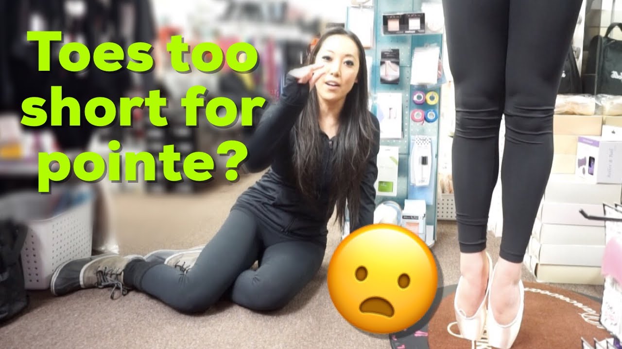 Pointe Shoe Fitting for Short Toes (fitting at my mom's store)