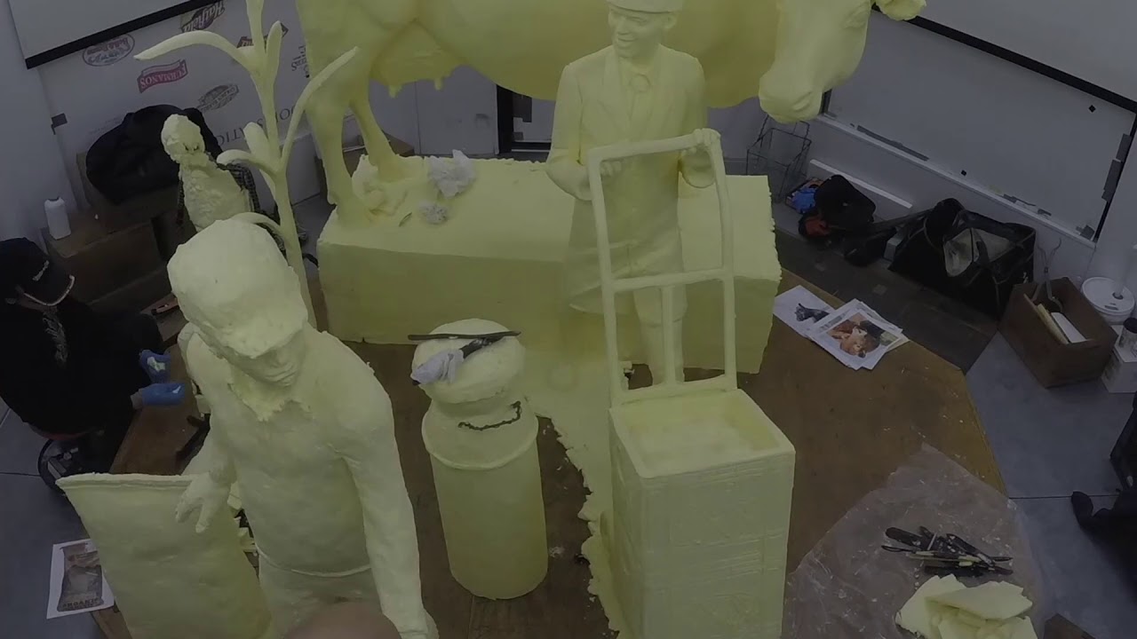 Time-lapse construction of the 2018 Pa. Farm Show Butter Sculpture