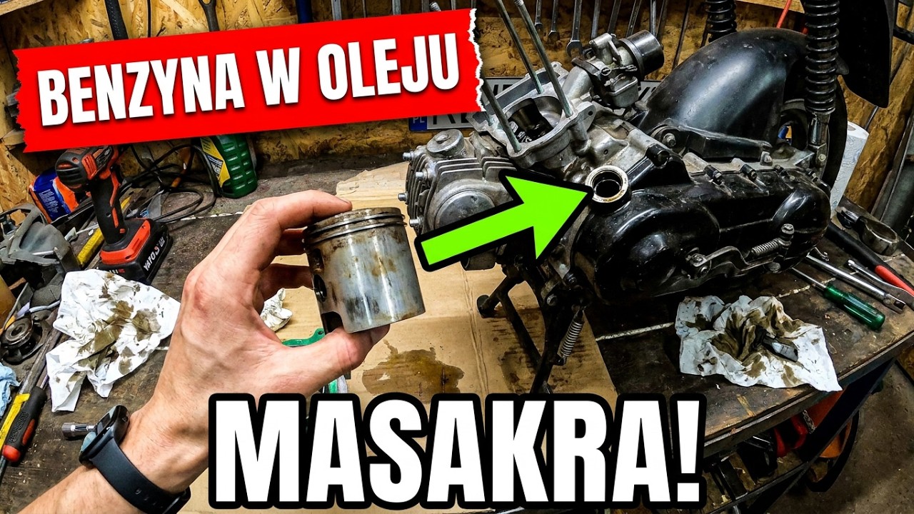 Benzyna w Oleju Silnikowym ? Remont i Serwis Silnika 4T Skuter