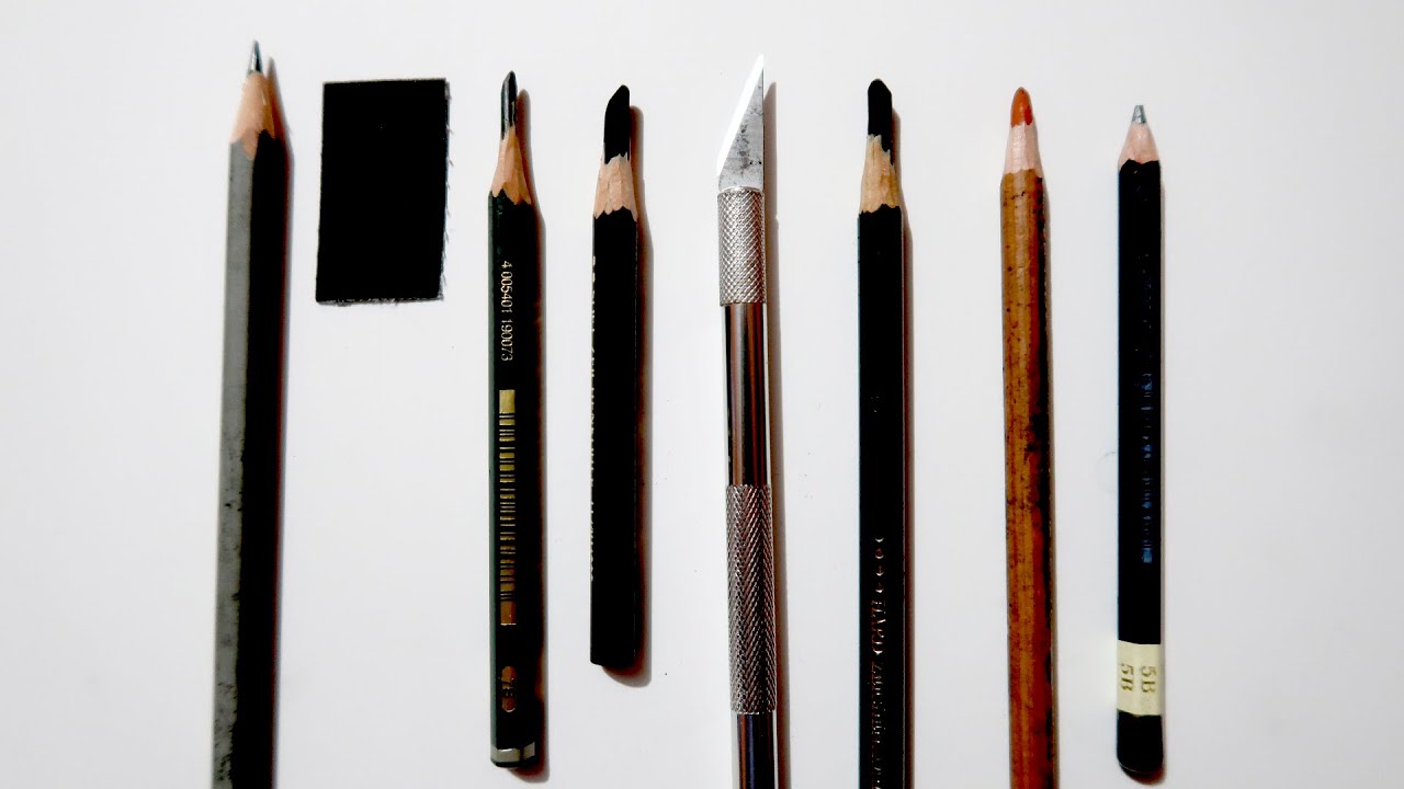 CÓMO TAJAR EL LÁPIZ CARBONCILLO, EL GRAFITO Y LOS PASTELES