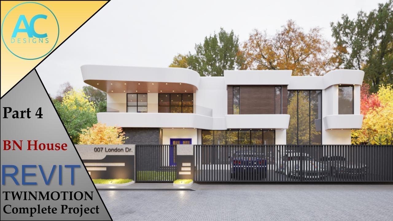 Дом BN | Часть 4 | Полный пошаговый проект | Урок по Revit и Twinmotion