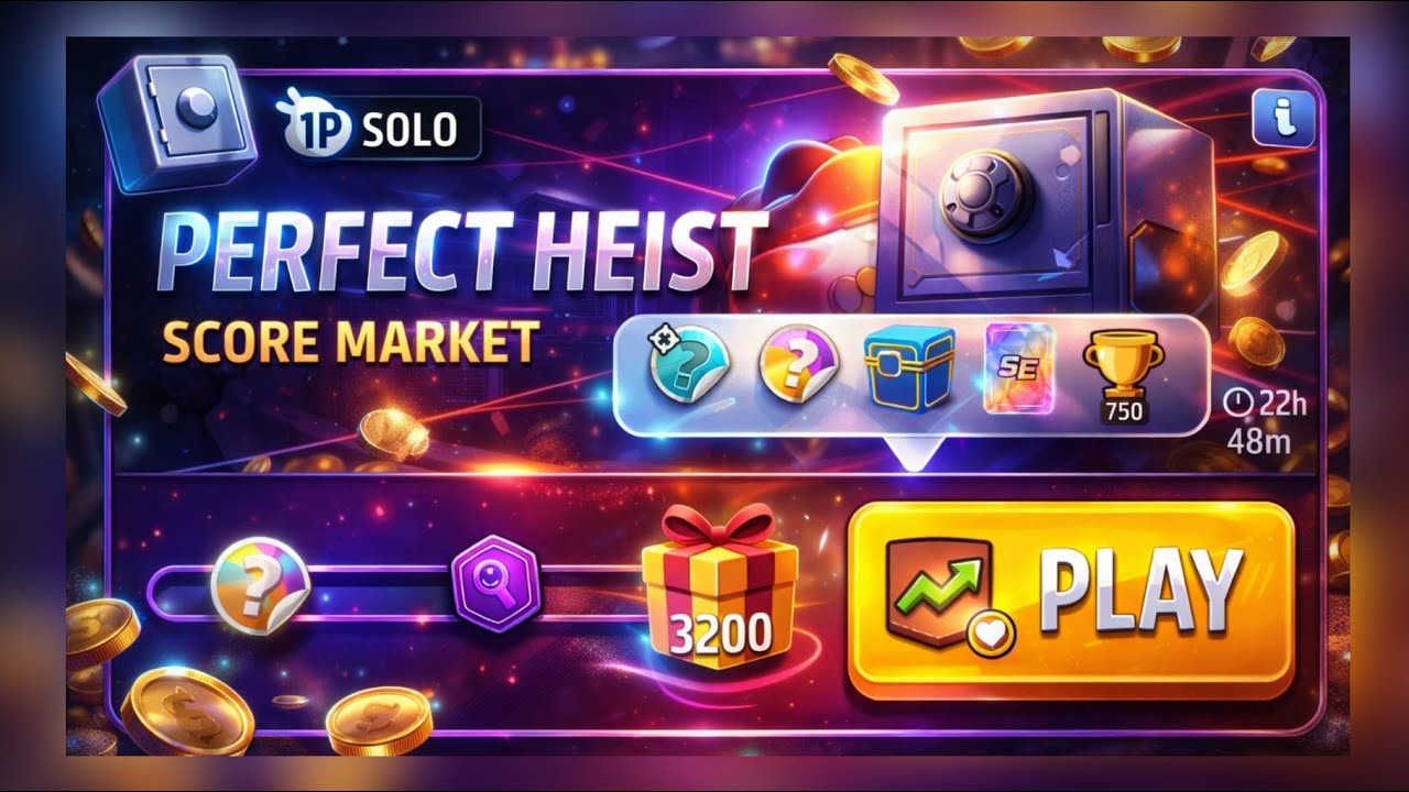 Score market solo challenge|perfect heist|match masters