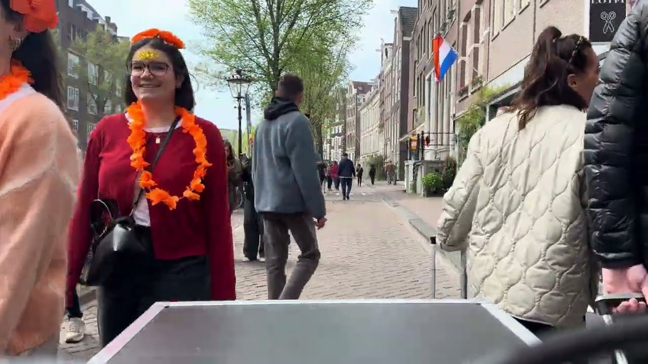 King’s Day Amsterdam Chaos: POV Cargo Bike Through the Orange Madness 4K
